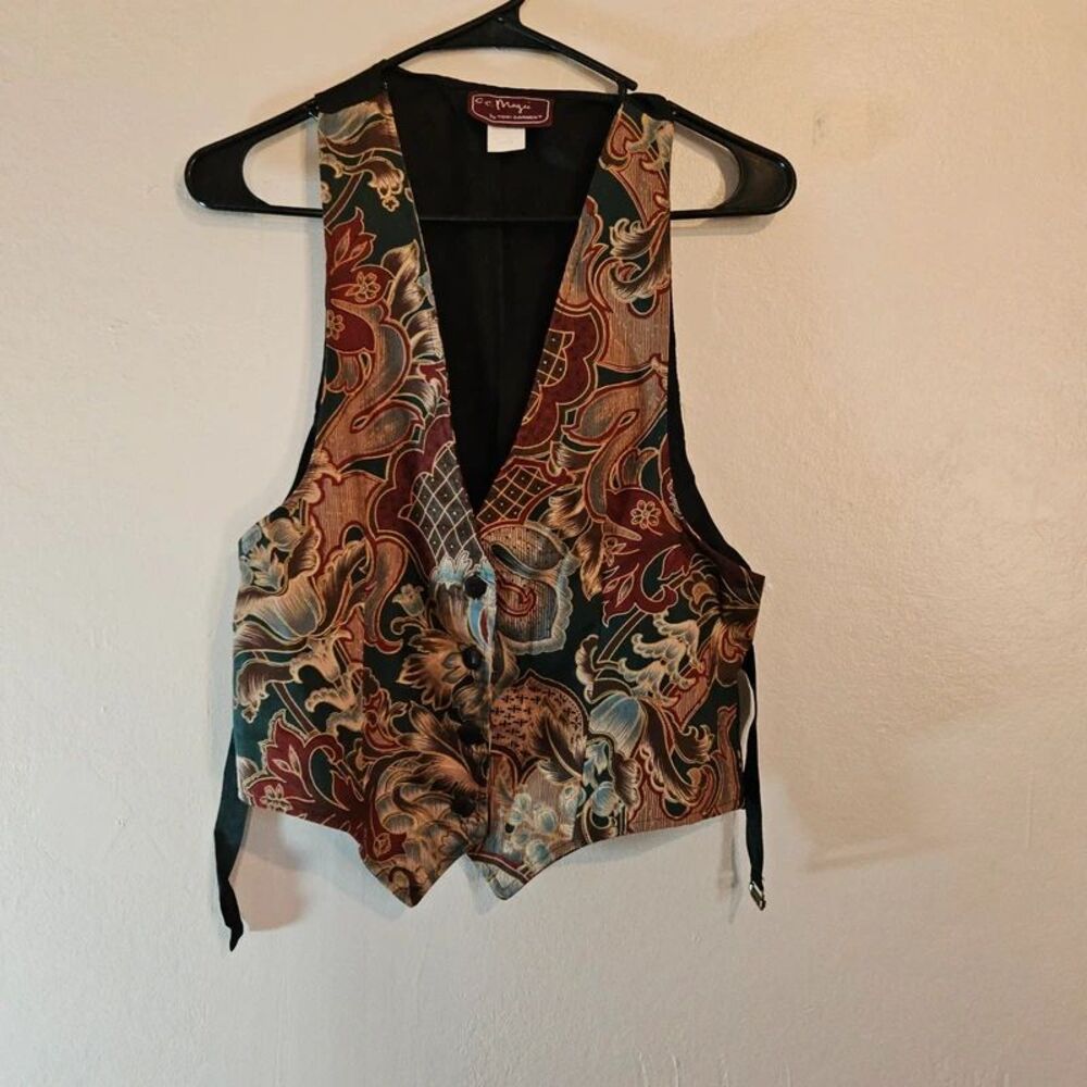 Vintage c.c. Magic Womens Tapestry Vest Sz S